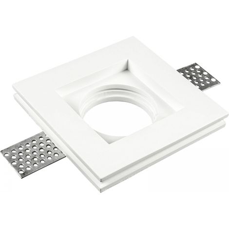 Portafaretto in gesso a scomparsa quadrato lato 10cm GU10 Fi-GESSO-14 (1/4)