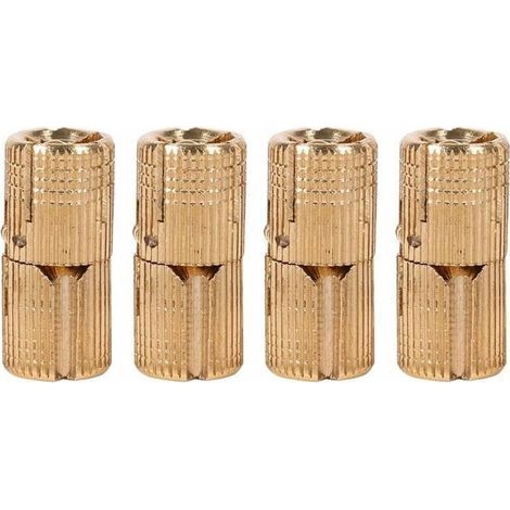 Lot de 4 charnières invisibles en cuivre pur 10 mm pour boîte à bijoux, boîte cadeau, plans de travail（10mm） (1/4)