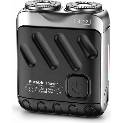 Rasoir électrique homme R12 portable design valise rechargeable USB C étanche pour Bricolage et voyage (1/3)