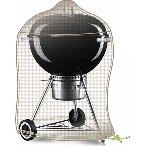 Housse de protection barbecue rond Ø 70 cm – Polyester imperméable et anti-UV – Cordon de serrage pour ajustement parfait – Jardiline (1/2)