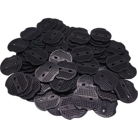 100 PCS Rondelles pour Piquets de Fixation en Acier pour bâche, Rondelle d'ancrage en U pour Piquets de Jardin, Piquets de Fixation Tente (2 Trous communs) (1/4)