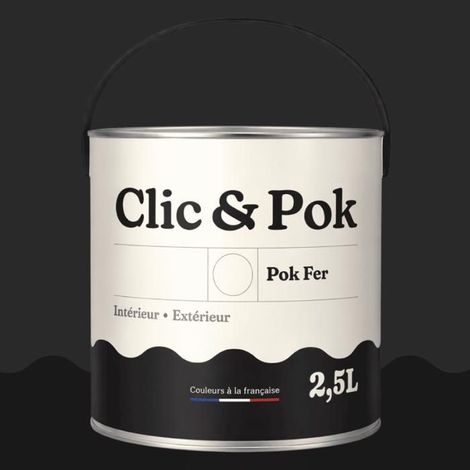 Peinture Fer Antirouille – Métal Extérieur Intérieur, Satinée, Protection Rouille - 2,5L - RAL 9017 - Noir signalisation
