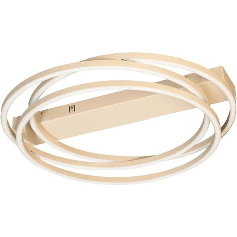 [NEUWERTIG] B-Ware Fischer Honsel Deckenleuchte Lampe Led Leuchte Kiku Sand Metall Fernbedienung