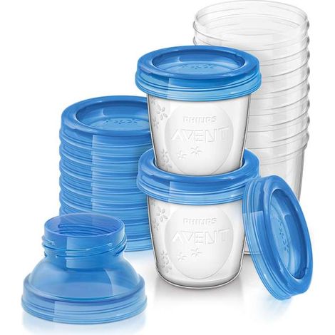 Set di contenitori per alimenti Avent Philips Via con cucchiaio, 20 pezzi SCF721/20 (1/5)