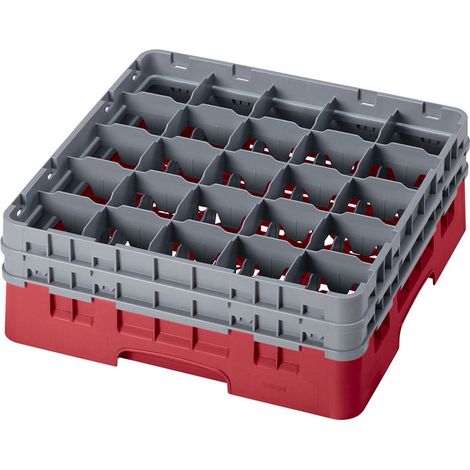 Casiers de lavage - haut max 15.5 cm - 50 x 50 x 18.4 cm - Groseille - Lot de 4 - Cambro