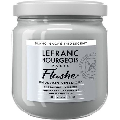 Peinture vinylique - Flashe - Blanc nacré iridescent - 827 - Lefranc Bourgeois - 400ml