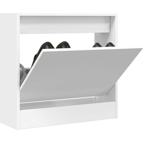 Schuhschrank Weiß 60x21x57 cm Holzwerkstoff