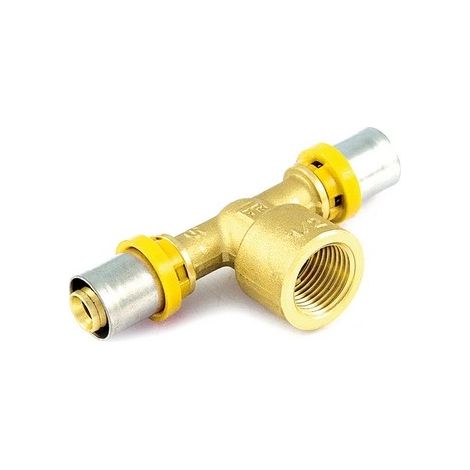 RACCORDO PER MULTISTRATO GAS  A    T    FEMMINA Misura: 26 x 3/4" x 26