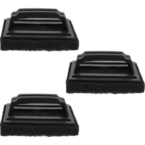 Filiyano-Lot de 3 brosses de nettoyage pour barbecue, grattoirs et brosses à récurer remplaçables avec manche. (1/5)