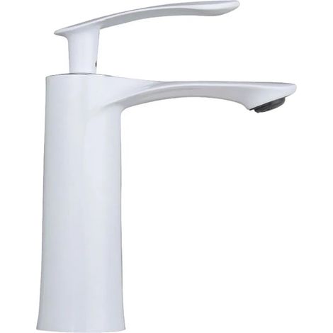Robinet de cuisine Robinets de salle de bains, robinet mitigeur de lavabo en laiton, feuille d'érable blanche, robinet de cascade d'eau froide et chaude, robinets mélangeurs d'évier montés sur le pont (1/5)
