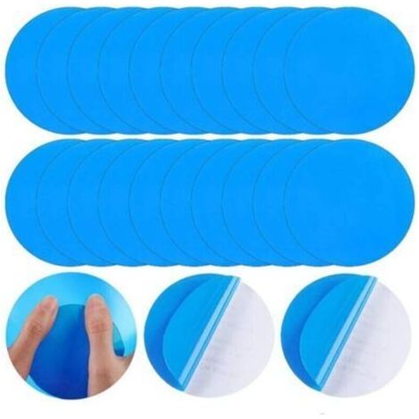 Lot de 20 rustines autocollantes pour réparation de piscine - En PVC - Pour matelas gonflables (1/4)