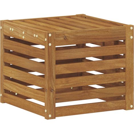Banco de taburete exterior Natural 43 x 43 x 37 cm vidaXL