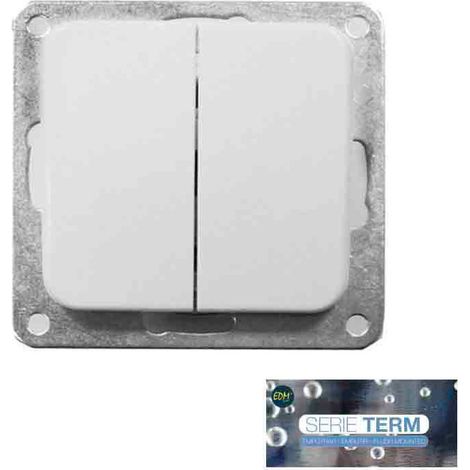 Interrupteur double encastrable Terme série EDM Blister (1/3)