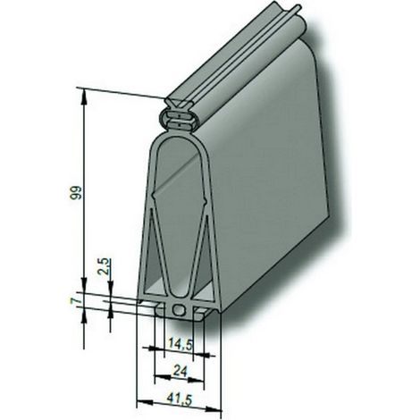 Bord securite - ck99 (l=1,75m). epaisseur 99mm, longueur 1750mm - FAAC 991750