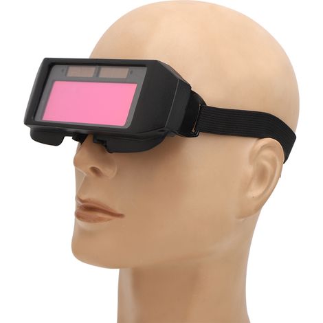 Lunettes de soudure à écran auto-obscurcissant avec panneau solaire - Équipement de protection pour soudeur