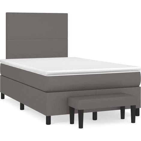 Maison Exclusive - Boxspringbett mit Matratze Grau 120x200 cm Kun