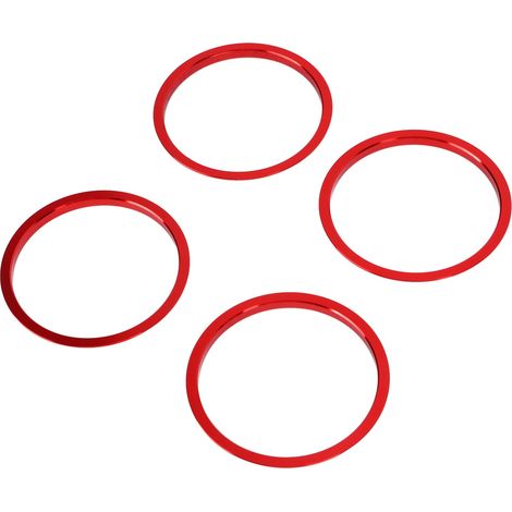 Lot de 4 anneaux décoratifs rouges en alliage d'aluminium pour grilles d'aération de climatisation, compatibles avec Mazda MX-5 2009-2015 (1/5)