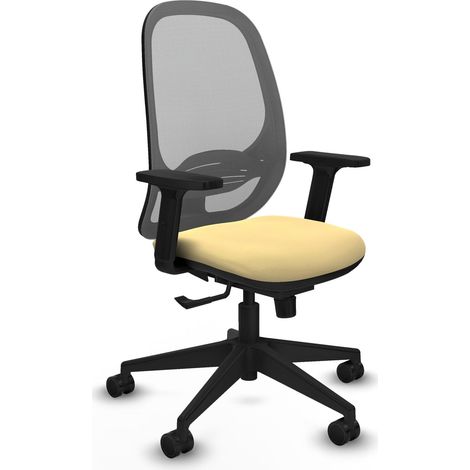 Silla de oficina piqueras y crespo Cilanco crema cuero sintético (1/2)