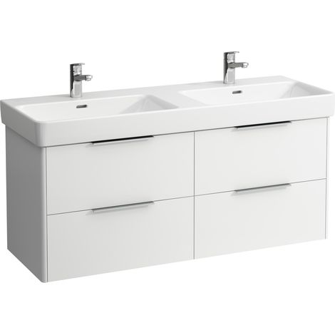 Meuble sous-vasque BASE F. PRO S 530 x 1260 x 440 mm, 4 tiroirs, gris trafic (1/5)