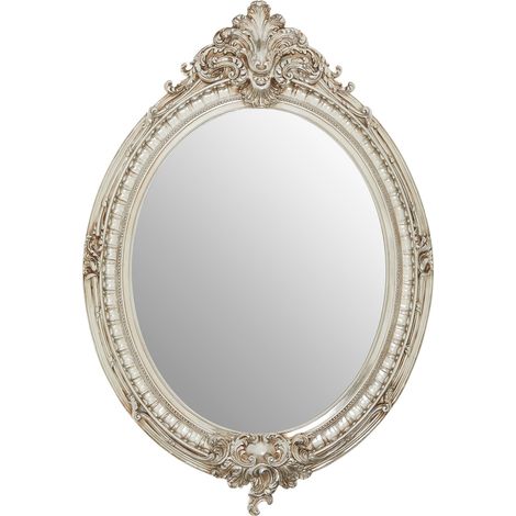 Premier Housewares Juliet Champagne Oval Framed Wall Mirror (1/5)