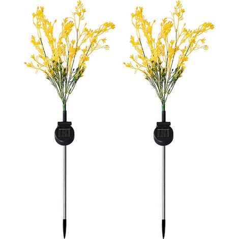 Juego de 2 faroles solares, recarga automática, efecto flor realista, para jardín o parque. (1/5)
