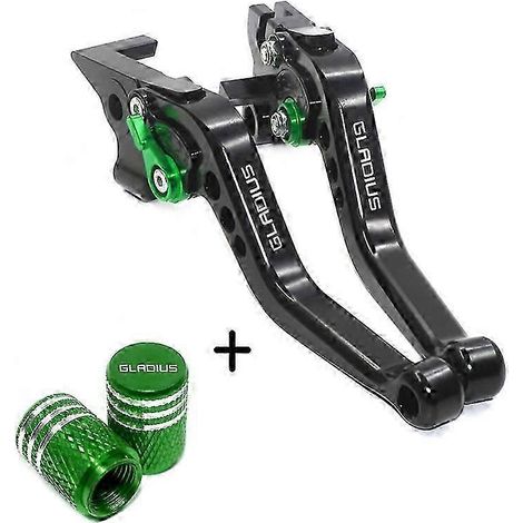 Para SFV650 GLADIUS 2009 2010 2011 2012 2013 2014 2015 NUEVO Accesorios de motocicleta de alta calidad Palanca de freno y embrague ajustable CNC (1 juego - Negro verde)