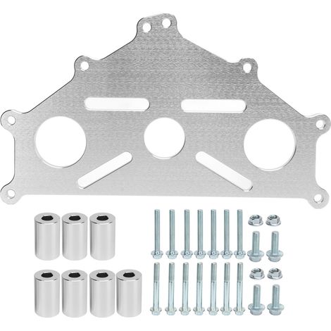 Plaque d'adaptation pour support moteur 551897, métal lourd et sûr, remplacement pour moteurs Chevy LS1 BBC SBC LS, argenté (1/5)
