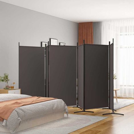 Paravent Cloison de séparation 6 panneaux - Séparateur de Jardin Marron 520x180 cm Tissu BV644228 - BonneVie (1/5)