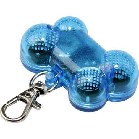 Lampe LED clignotante anti-perte pour animal de compagnie, 3 modes, en plastique, pour extérieur, collier d'avertissement osseux (1/4)