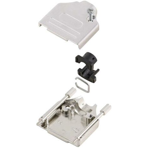 Capot SUB-D 9 pôles MH Connectors 6560-0805-01 métal 180 ° argent 1 pc(s) A972081 (1/5)