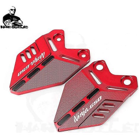 Für Kawasaki Ninja 650 Ninja650 -2018 2019 2020 2022 2022 Motorrad-Fußpedal-Set Fersenplatten-Schutzabdeckung Zubehör - rot 2