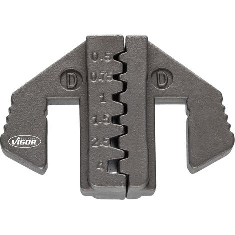 VIGOR Crimp-Einsatz D: für Aderendhülsen mit und ohne Kragen von 0,5 - 4,0 mm² (1/2)