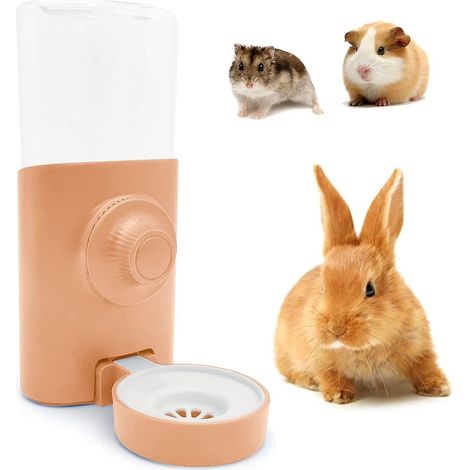distributeur (rose)eau Lapin, 600ml Suspendue Abreuvoir Lapin Automatique Biberon Cochon D'inde Anti-goutte Biberon Hamster Pour Lapin Chinchilla (1/5)