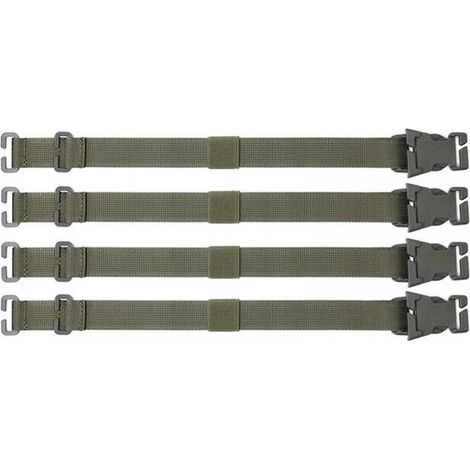 Lot de 4 sangles de fixation pour sac à dos, réglables et robustes, accessoires tactiques pour camping, randonnée et activités extérieures, vert armée (1/5)