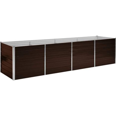 Maison Exclusive - Garten-Hochbeet Braun 320 x 80 x 77 cm Verzink (1/5)