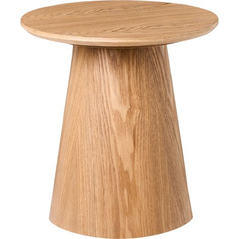 Mesa auxiliar con tablero MDF chapado en fresno moderna 41 x 41 cm marrón claro Wenlock (1/5)