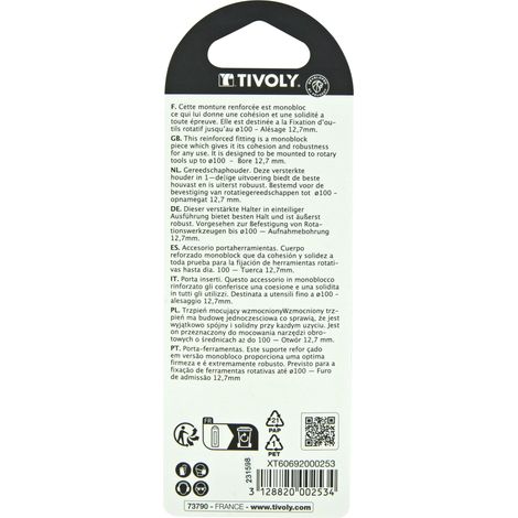 Tivoly • Portautensili • Ø12.7mm • Attacco Gambo Cilindrico 8mm