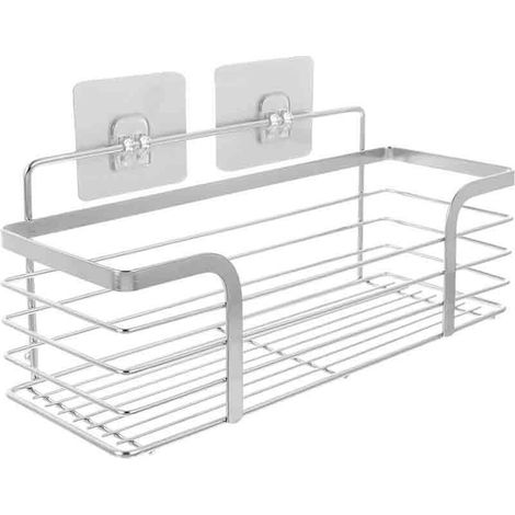 Duschgelhalter fürs Badezimmer, Duschablage, Badezimmerregale aus Edelstahl, selbstklebende Duschablage ohne Bohren, rostfreier, wandmontierter Aufbewahrungsorganizer (30 cm)