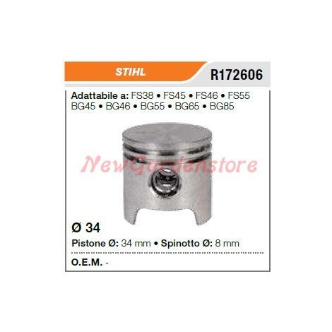 Pistone segmenti spinotto STIHL motosega FS38 45 46 55 172606