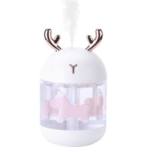 Mini Humidificateur D'air,Portable Humidificateur d’AirMaison,humidificateur d'air bébé,Arrêt Automatique Sans Eau de L'humidificateur de Bureau USB pour la Maisonla Chambre à Coucherle Bureau (Blanc) (1/5)