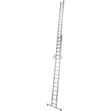 Krause Monto Fabilo Alu Schiebeleiter Anlegeleiter 2x18 Sprossen Leiter 2-teilig (1/4)
