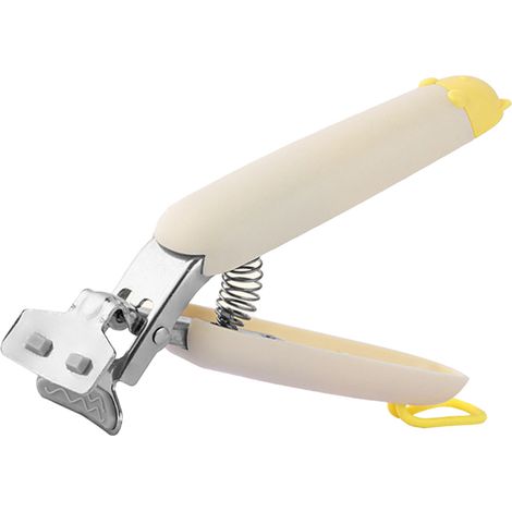 Pince à bol de cuisine résistante à la chaleur et aux brûlures, en acier inoxydable jaune. (1/5)