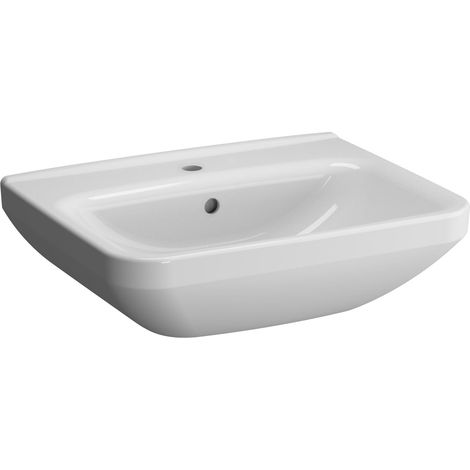 S100 E-Waschtisch eckig 600x470mm weiß (1/3)