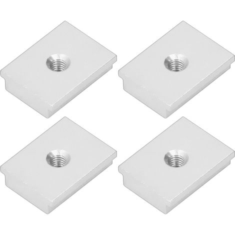 4-teilige T-förmige Gleitmuttern, Aluminiumlegierung, M6-Nutführung der Serie 30, Linearverbindungsteile, silber (1/5)