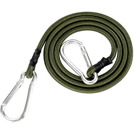 Corde élastique (90 cm) 30/60/90 cm avec mousqueton, robuste, pour camping, caravane, tente, vélo, kayak, bagages. (1/5)