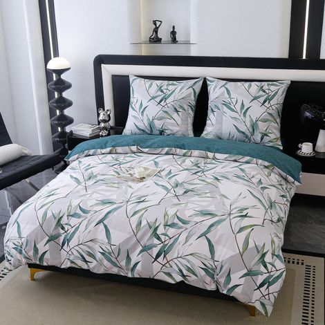 Parure de lit en coton premium 160x200 feuilles (1/5)