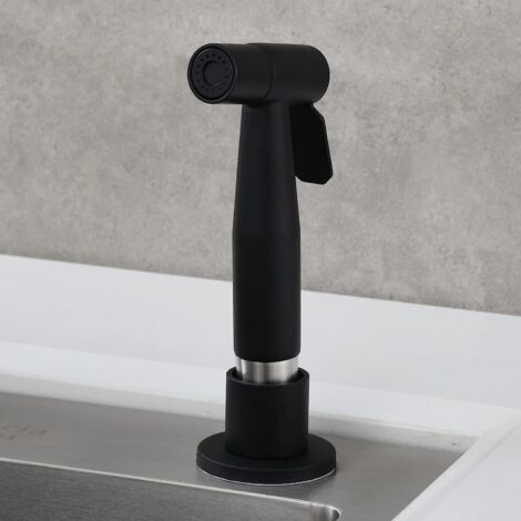 NALOOKAMIC  Robinet Cuisine Douchette Extractible Acier Inoxydable Douchette Evier Cuisine avec Tuyau 1.5m, Douchette Cuisine Kit Complet Noir, WS030CF (1/4)