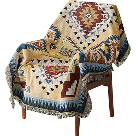 Couverture de canapé bohème 130 x 180 cm - Couverture de canapé - Couverture pour lit, canapé et fauteuil (1/5)
