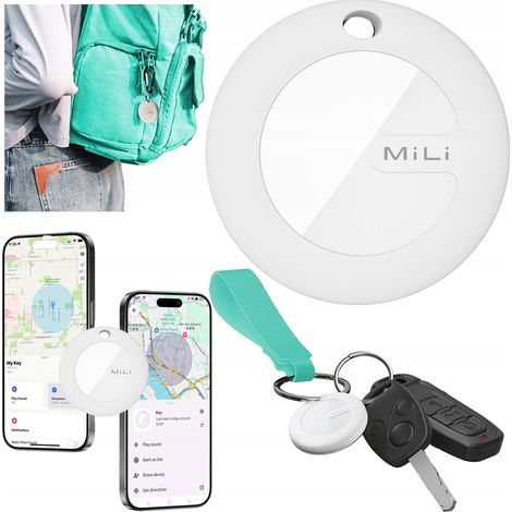 Rastreador GPS MiLi MiTag BT DUO para Android, iOS y Apple, para llavero o mochila. (1/5)