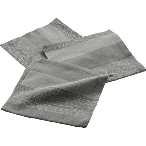 douceur d'Intérieur Eldora - 3 tovaglioli da tavola, colore: Grigio/Argento, 40 x 40 cm (1/4)